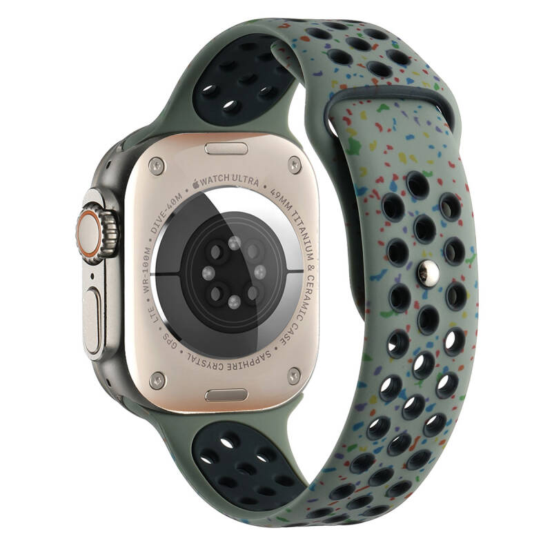Apple Watch 40mm Kordon Yeni Seri 2023 KRD-02 Silikon Strap Kayış - 9