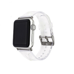 ​​​Apple Watch 40mm KRD-13 Şeffaf Silikon Kordon - 1