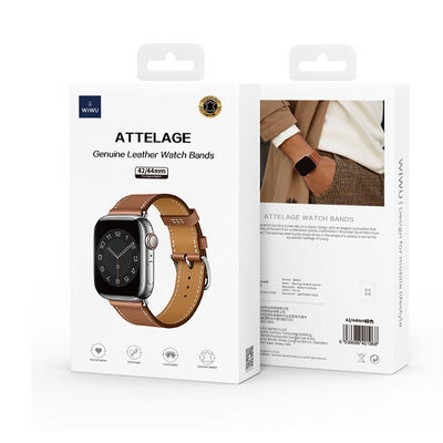 Apple Watch 40mm Wiwu Attleage Watchband Hakiki Deri Kordon - 7