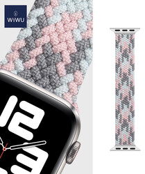Apple Watch 40mm Wiwu Braided Solo Loop Contrast Color Medium Kordon - 3