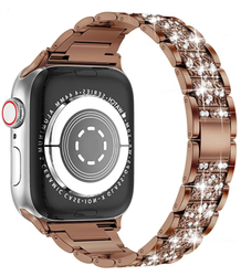 Apple Watch 40mm Wiwu Three Beads Set Auger Metal Band - 11