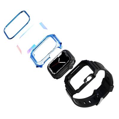 Apple Watch 40mm Zore KRD-88 Hard PC Case Protective Silicone Band - 5