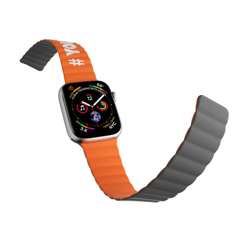 Apple Watch 42mm Kordon Youngkit Classical Magnetik Tak Çıkar Silikon Strap Kayış - 4