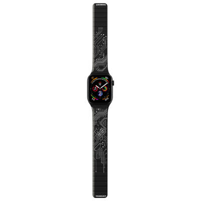 Apple Watch 42mm Kordon Youngkit Technological Magnetik Tak Çıkar Silikon Strap Kayış - 1