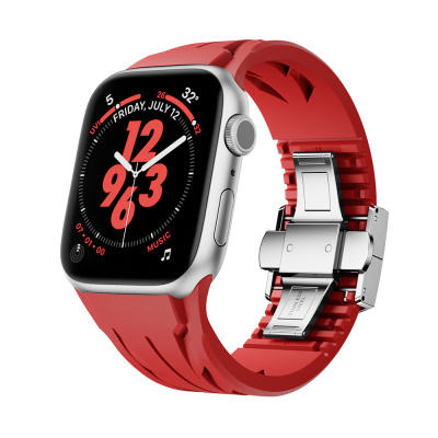 Apple Watch 42mm KRD-127 Metal Tokalı Silikon Kordon - 17