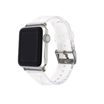 ​​​Apple Watch 42mm KRD-13 Şeffaf Silikon Kordon - 6