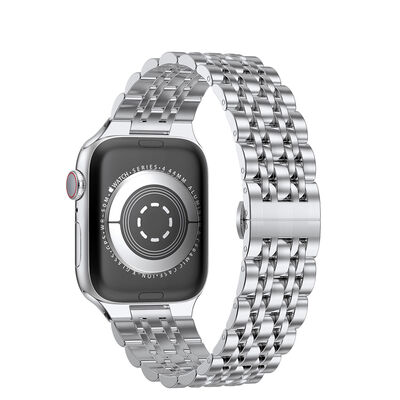 Apple Watch 42mm Wiwu Seven Beads Steel Belt Metal Band - 13