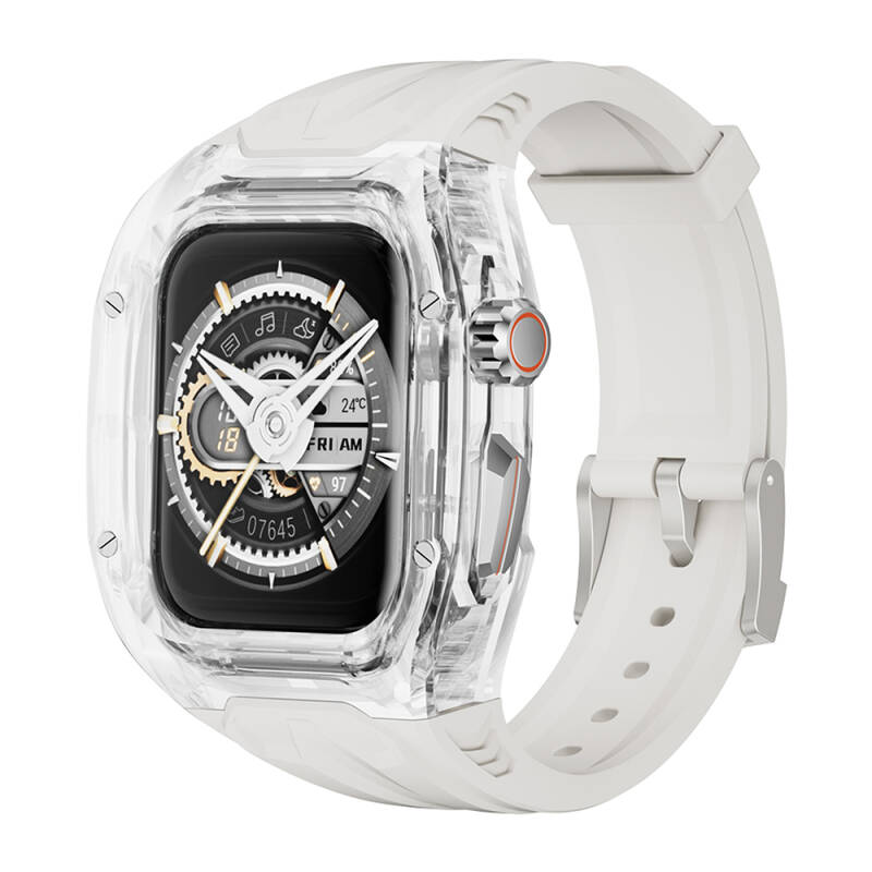 Apple Watch 42mm Wiwu Wi-WB013 Rambo Series 2in1 Transparent PC Case Protector Rubber Band - 17