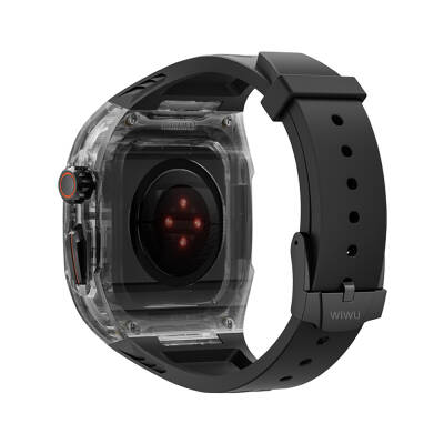 Apple Watch 42mm Wiwu Wi-WB013 Rambo Serisi 2in1 Şeffaf PC Kasa Koruyuculu Kauçuk Kordon - 4