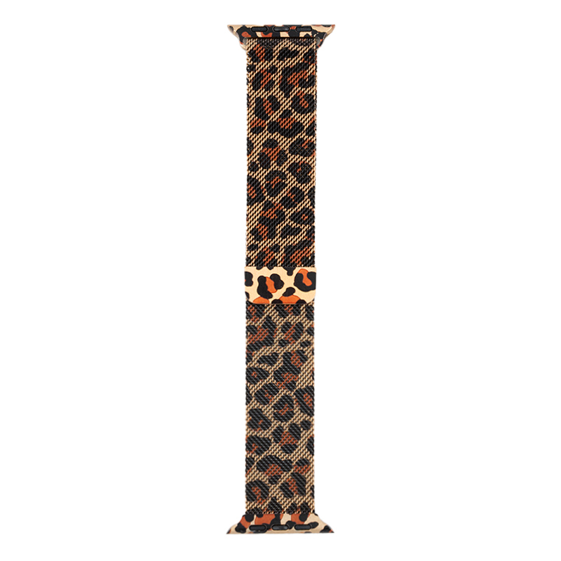 Apple Watch 42mm Zore KRD-01 Leopard Pattern Metal Band - 6