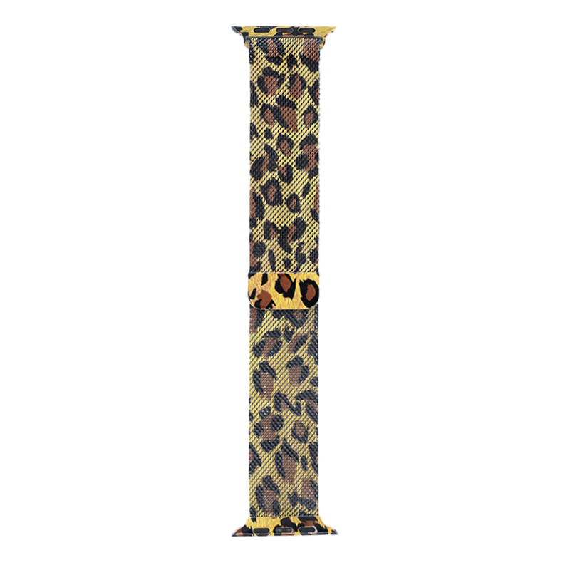 Apple Watch 42mm Zore KRD-01 Leopard Pattern Metal Band - 7