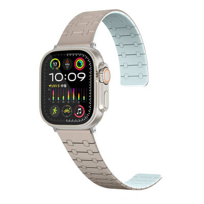 Apple Watch 42mm Zore KRD-111 Çizgili Desenli Silikon Kordon - 1