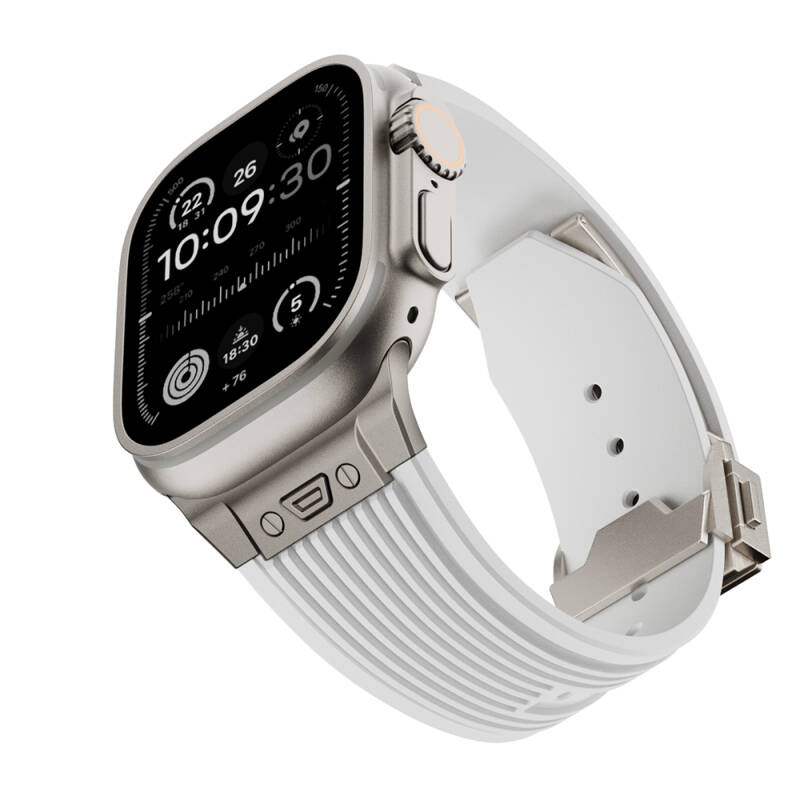 Apple Watch 42mm Zore KRD-113 Spor Görünümlü Silikon Kordon - 12