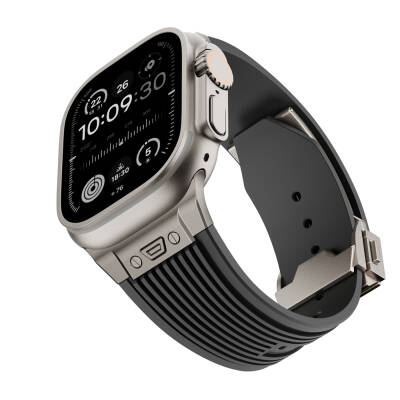 Apple Watch 42mm Zore KRD-113 Spor Görünümlü Silikon Kordon - 14