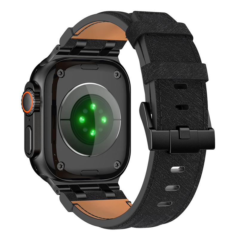 Apple Watch 42mm Zore KRD-153 Kot Kumaş Tasarımlı Kordon - 7