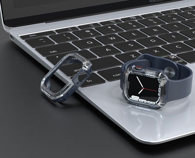 Apple Watch 42mm Zore Watch Gard 08 Sert PC + Silikon Koruyucu - 8