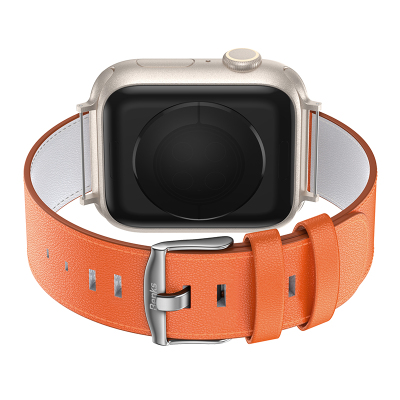 Apple Watch 44mm Benks Vintage Genuine Leather Serisi Deri Kordon Strap Kayış - 6