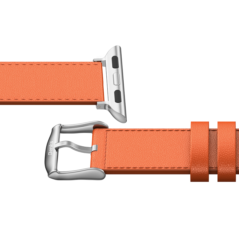 Apple Watch 44mm Benks Vintage Genuine Leather Serisi Deri Kordon Strap Kayış - 8