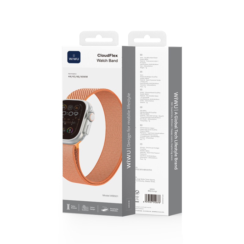 Apple Watch 44mm Kordon Wiwu WB501 CloudFlex Serisi Hasır Örgü Strap Kayış - 12