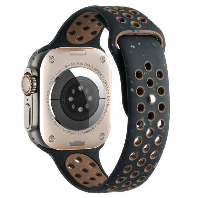 Apple Watch 44mm Kordon Yeni Seri 2023 KRD-02 Silikon Strap Kayış - 9