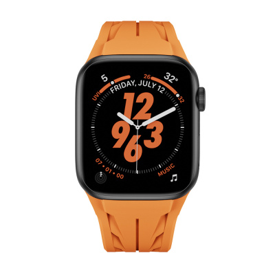 Apple Watch 44mm KRD-127 Metal Tokalı Silikon Kordon - 18