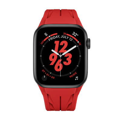 Apple Watch 44mm KRD-127 Metal Tokalı Silikon Kordon - 13