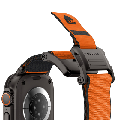 Apple Watch 44mm Mohseven iWatch Mecha Sport Hasır Kordon - 22