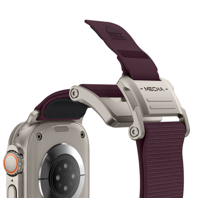 Apple Watch 44mm Mohseven iWatch Mecha Sport Hasır Kordon - 24