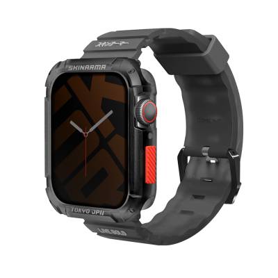 Apple Watch 44mm SkinArma Kurono Sert PC Kasa Koruyucu + Shokku Silikon Kordon - 5