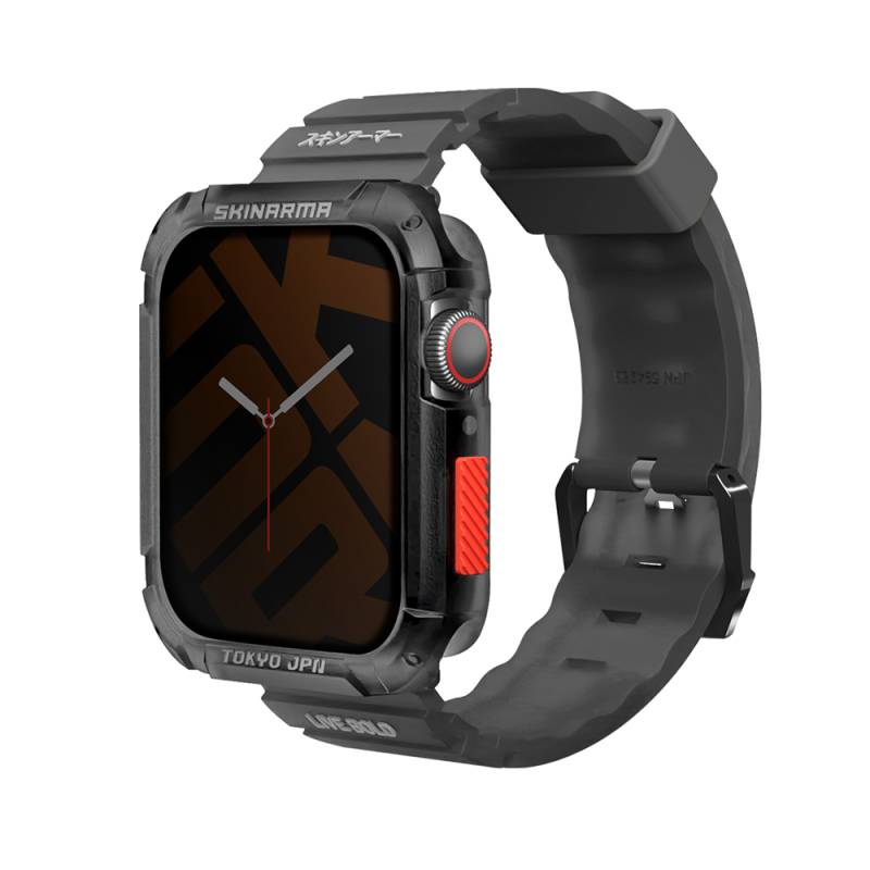 Apple Watch 44mm SkinArma Kurono Sert PC Kasa Koruyucu + Shokku Silikon Kordon - 5