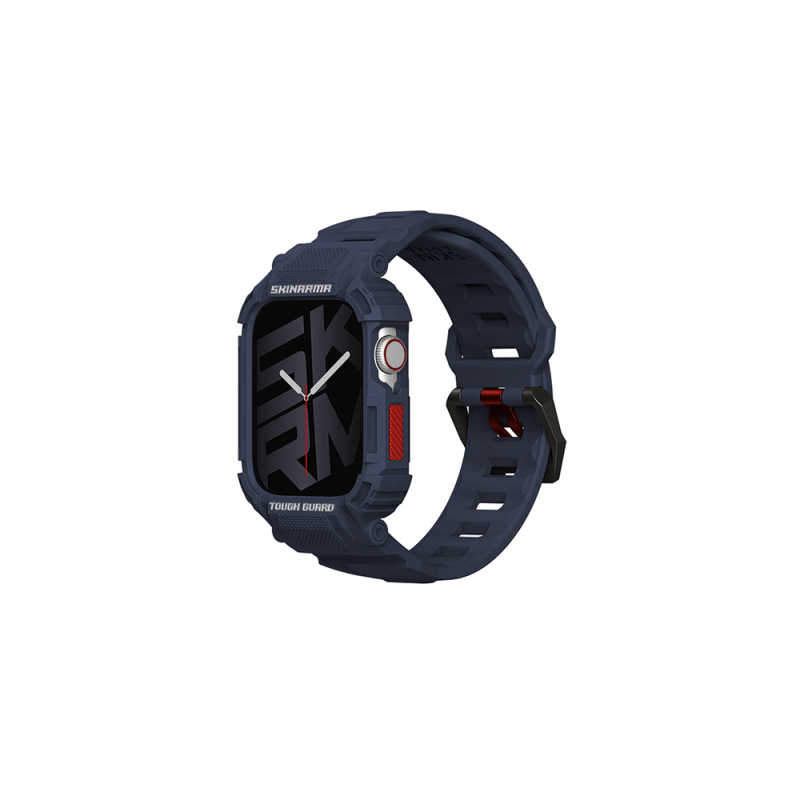 Apple Watch 44mm Skinarma Mecha 2in1 TPU Kasa Koruyucu + Silikon Kordon - 7