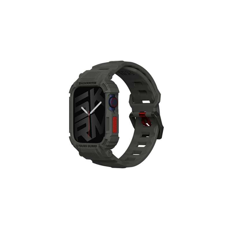 Apple Watch 44mm Skinarma Mecha 2in1 TPU Kasa Koruyucu + Silikon Kordon - 10