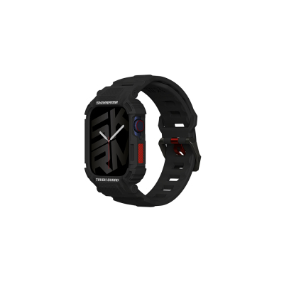 Apple Watch 44mm Skinarma Mecha 2in1 TPU Kasa Koruyucu + Silikon Kordon - 4