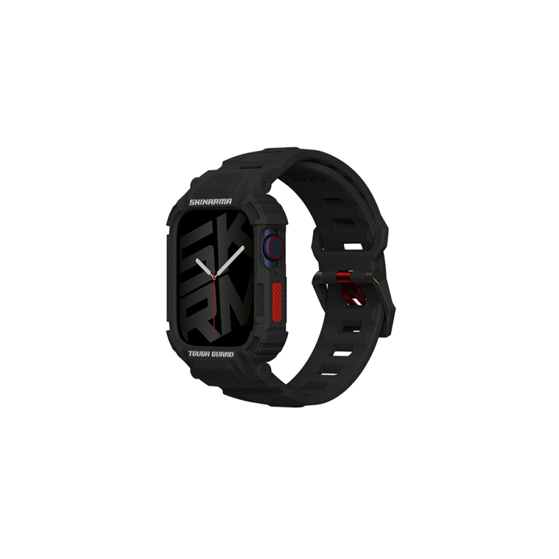 Apple Watch 44mm Skinarma Mecha 2in1 TPU Kasa Koruyucu + Silikon Kordon - 4