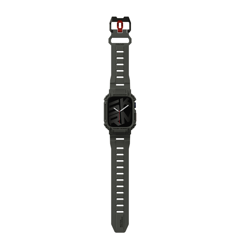 Apple Watch 44mm Skinarma Mecha 2in1 TPU Kasa Koruyucu + Silikon Kordon - 12