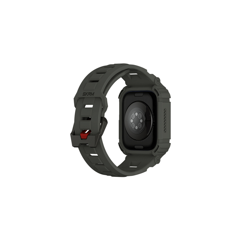 Apple Watch 44mm Skinarma Mecha 2in1 TPU Kasa Koruyucu + Silikon Kordon - 11