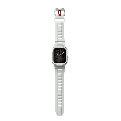 Apple Watch 44mm Skinarma Mecha 2in1 TPU Kasa Koruyucu + Silikon Kordon - 3