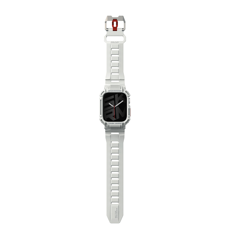 Apple Watch 44mm Skinarma Mecha 2in1 TPU Kasa Koruyucu + Silikon Kordon - 3