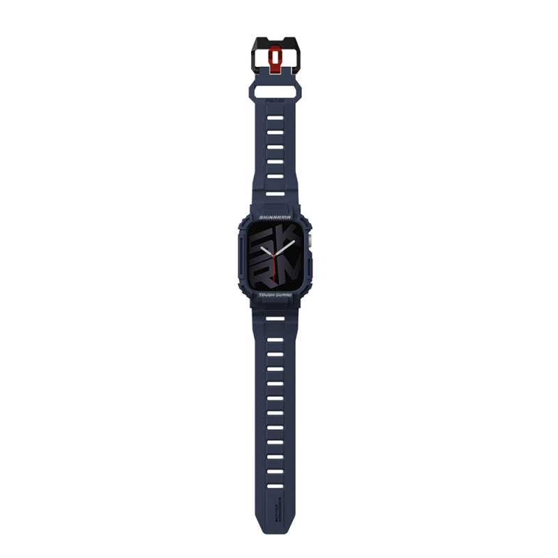 Apple Watch 44mm Skinarma Mecha 2in1 TPU Kasa Koruyucu + Silikon Kordon - 9