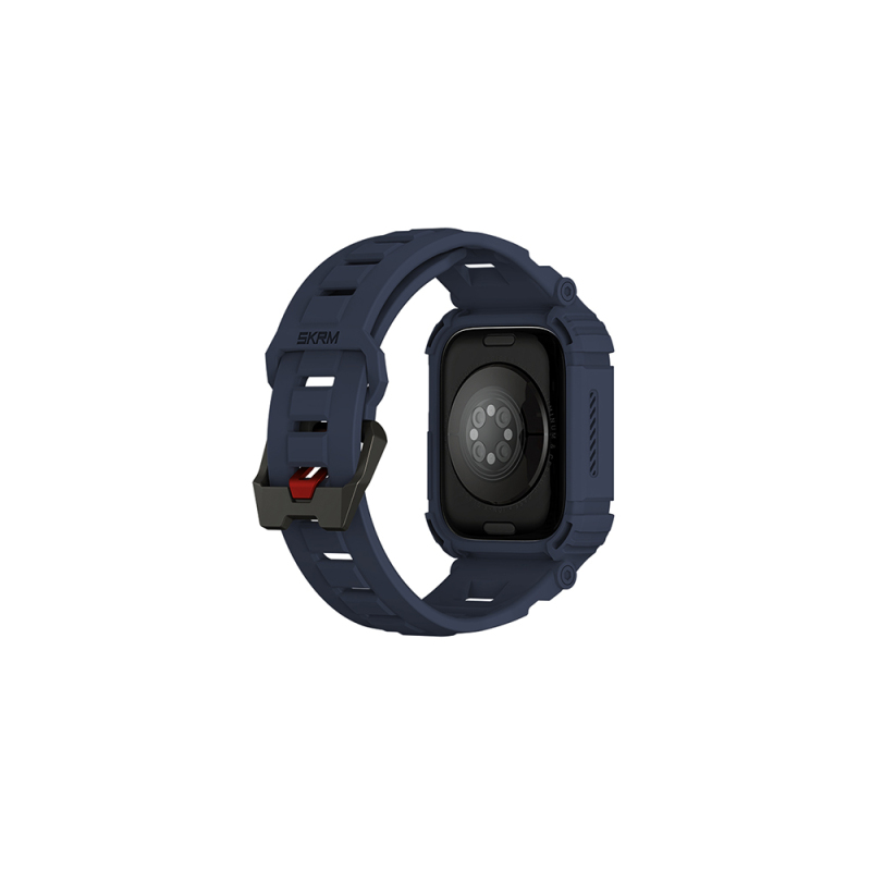 Apple Watch 44mm Skinarma Mecha 2in1 TPU Kasa Koruyucu + Silikon Kordon - 8