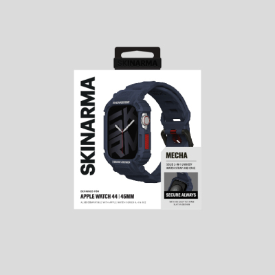 Apple Watch 44mm Skinarma Mecha 2in1 TPU Kasa Koruyucu + Silikon Kordon - 20