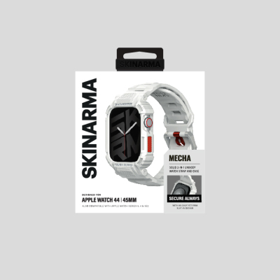 Apple Watch 44mm Skinarma Mecha 2in1 TPU Kasa Koruyucu + Silikon Kordon - 21