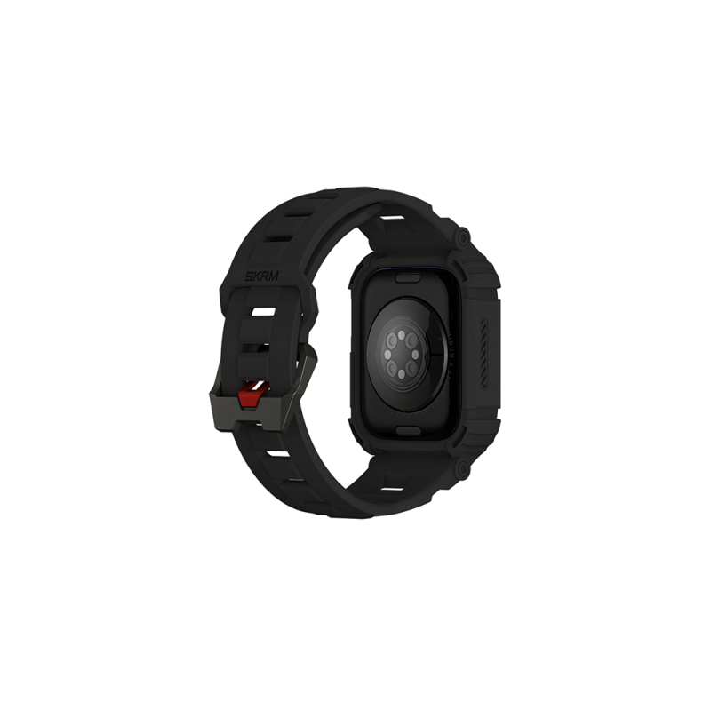 Apple Watch 44mm Skinarma Mecha 2in1 TPU Kasa Koruyucu + Silikon Kordon - 5