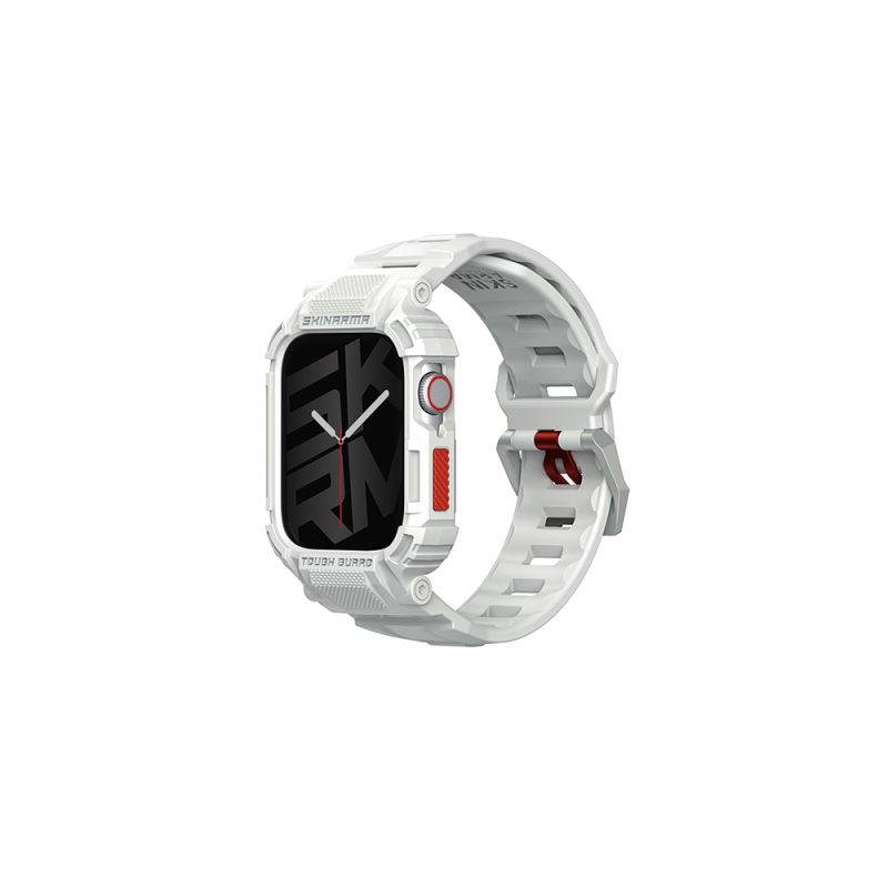 Apple Watch 44mm Skinarma Mecha 2in1 TPU Kasa Koruyucu + Silikon Kordon - 1