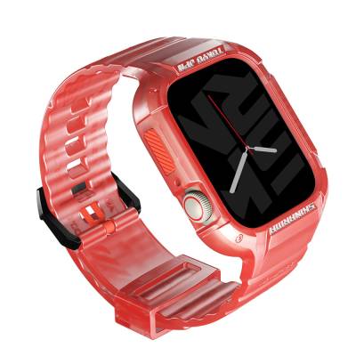 Apple Watch 44mm SkinArma Saido Sert PC Kasa Koruyuculu Silikon Kordon - 9