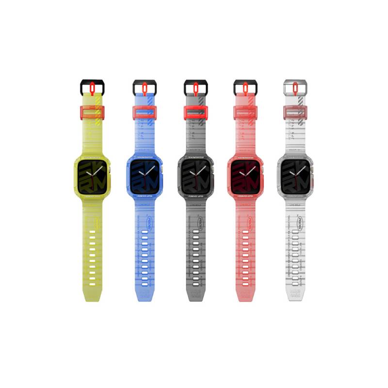 Apple Watch 44mm SkinArma Saido Sert PC Kasa Koruyuculu Silikon Kordon - 7