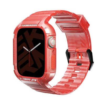 Apple Watch 44mm SkinArma Saido Sert PC Kasa Koruyuculu Silikon Kordon - 20