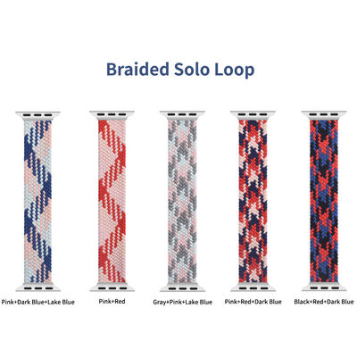 Apple Watch 44mm Wiwu Braided Solo Loop Contrast Color Medium Band - 2