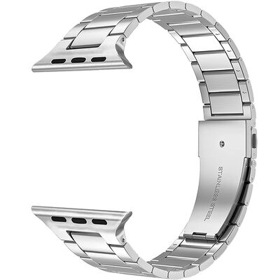 Apple Watch 44mm Wiwu Ultra Thin Steel Belt Three Beads Metal Kordon - 6