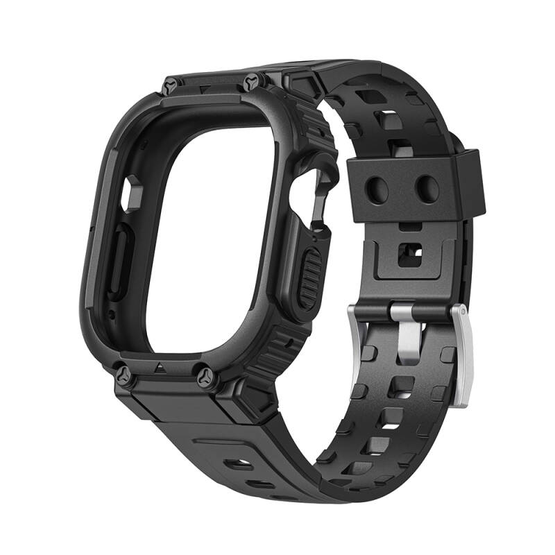 Apple Watch 44mm Wiwu Wi-WB014 Armor Series 2in1 Hard PC Case Protector Silicone Band - 6